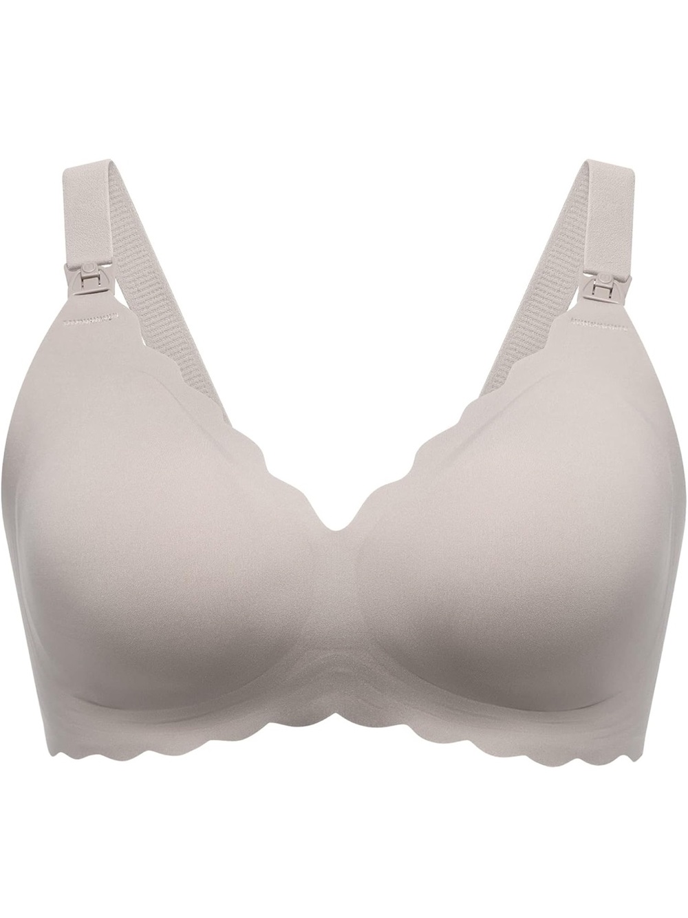 Momcozy Seamless Scallop Edge nursing Bra - “brown”